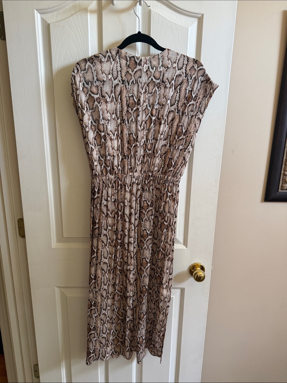 🌸Kona Sol:  Brown Neutral Snake-Print Bathing Suit Cover-up - Picture 6 of 6